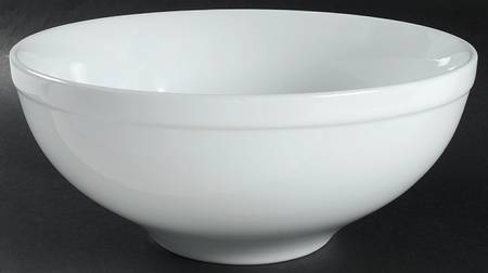 Whiteware (Round) 12" Large Salad Serving Bowl