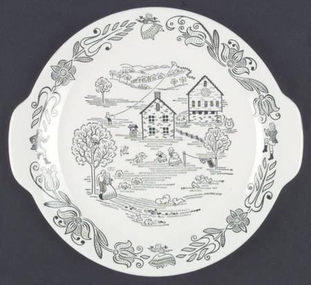 Wayne County Handled Cake Plate