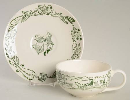 Wayne County Flat Cup & Saucer Set