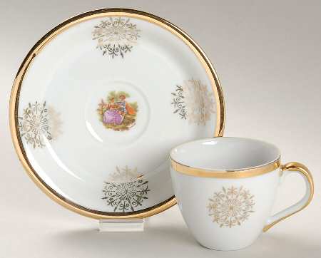 RBA18 Flat Demitasse Cup & Saucer Set