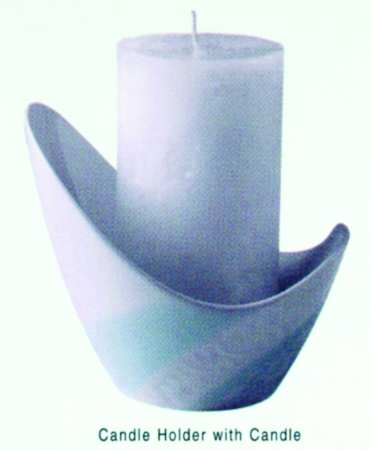 Unwind Blue Pillar Candleholder