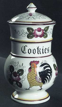 Early Provincial Cookie Jar & Lid
