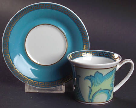 Arabesque Flat Demitasse Cup & Saucer Set