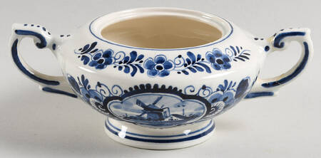 Delfts Blauw Sugar Bowl No Lid