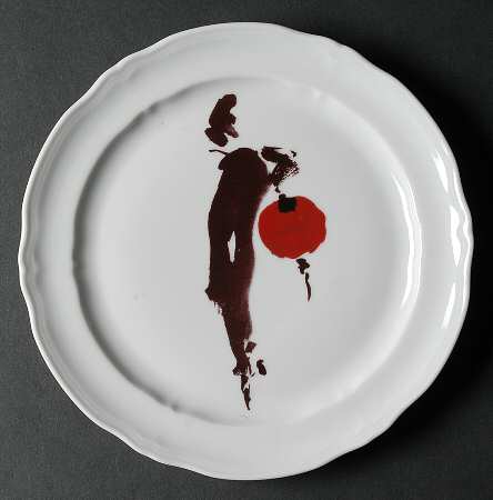 Marquises & Mandarins (White) Luncheon Plate