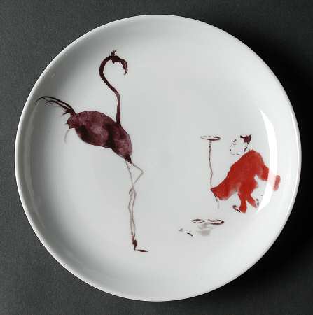 Marquises & Mandarins (White) Coupe Salad Plate