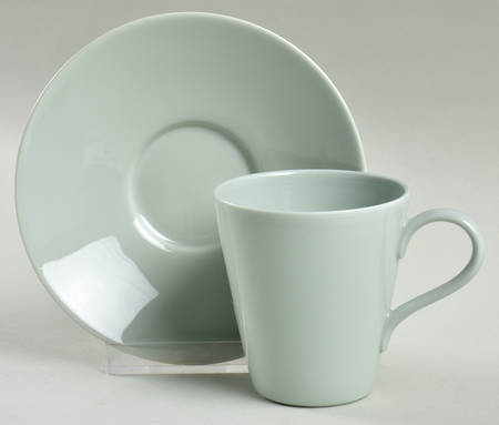 Organics Celadon Flat Demitasse Cup & Saucer Set