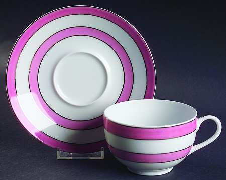 Transat Rose Pink Flat Cup & Saucer Set