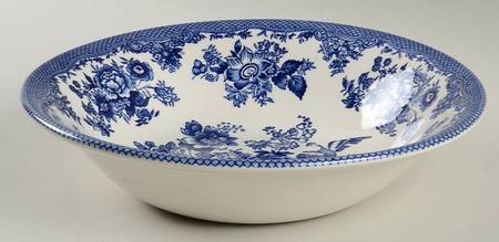 Asiatic Pheasant Dark Blue 10" Round Vegetable Bowl