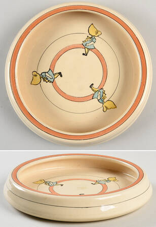 Juvenile Sunbonnet Girl Large Rolled Edge Child's Plate