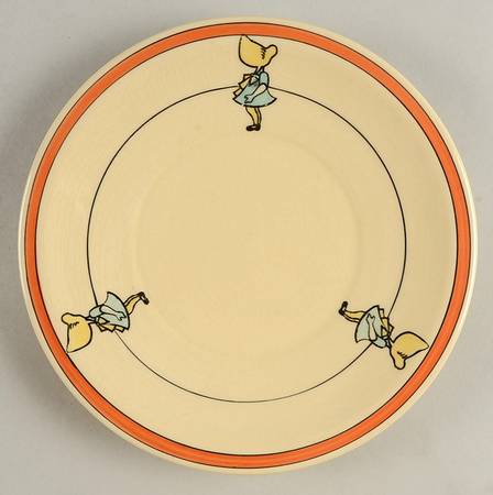 Juvenile Sunbonnet Girl Child's Plate
