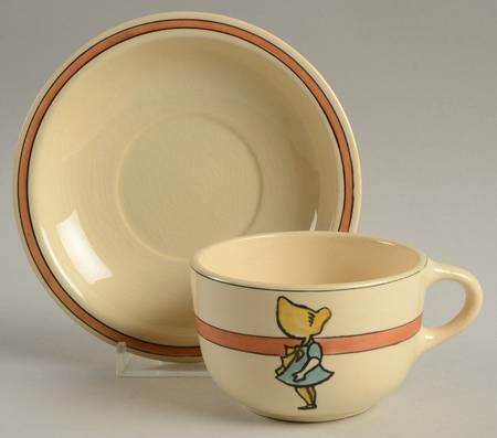 Juvenile Sunbonnet Girl Child's Cup & Saucer Set