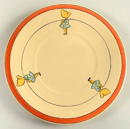 Juvenile Sunbonnet Girl Large Child's Plate
