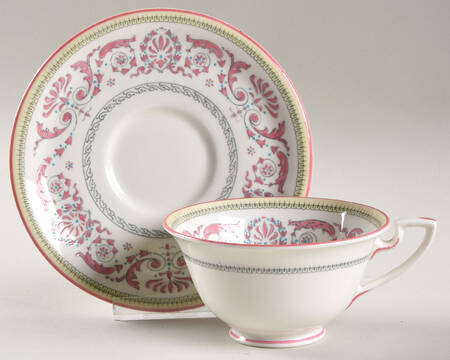 Beauchamp Pink Footed Cup & Saucer Set