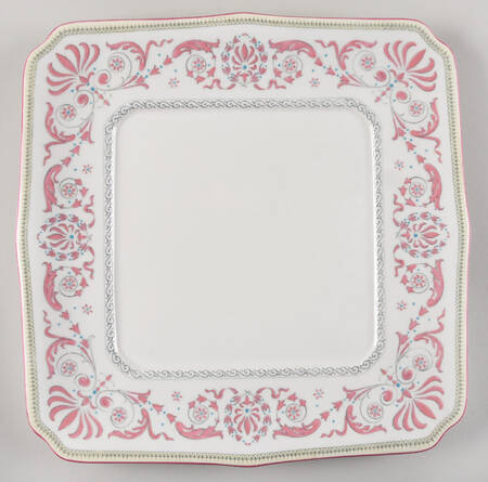 Beauchamp Pink 12" Square Cake Plate
