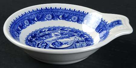 Baltimore and Ohio Railroad Blue Shell Shaped Dish