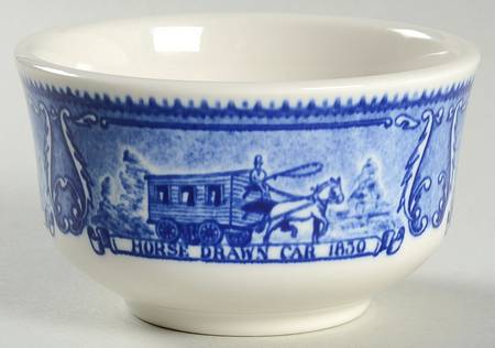 Baltimore and Ohio Railroad Blue Flat Bouillon Cup