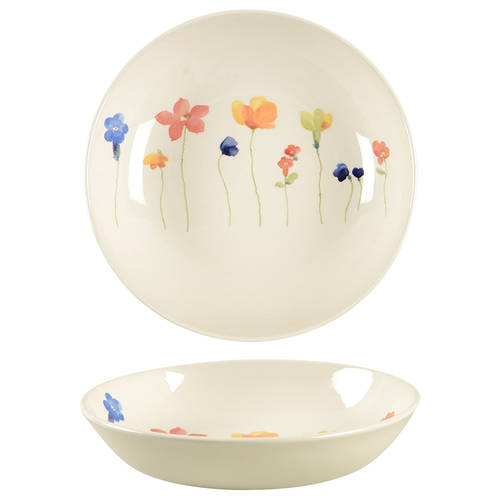 Scattered Flowers 8" Individual Pasta Bowl