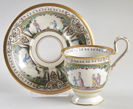 Palais Royal Footed Demitasse Cup & Saucer Set