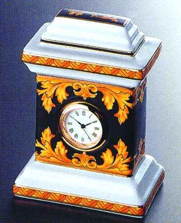 Floralia Gold Mini Mantel Clock
