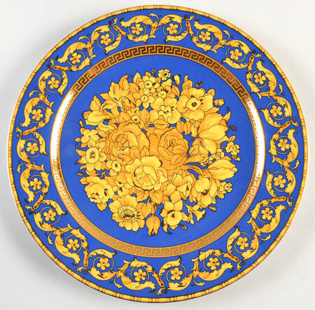 Floralia Blue 12" Chop Plate (Round Platter)