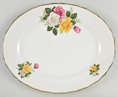 June Bouquet 14" Oval Serving Platter