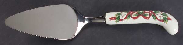 Holly Holiday Pie & Cake Server with Stainless Blade