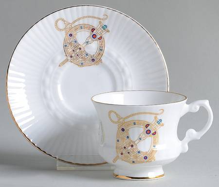 Tara Brooch (Smooth) Footed Demitasse Cup & Saucer Set