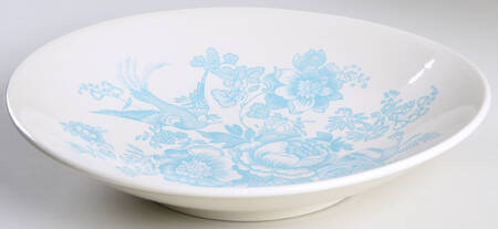 Asiatic Pheasant Powder Blue 13" Pasta Serving Bowl