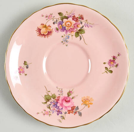 Posie Ely Chelsea (Pink Background) Saucer for Cream Soup Bowl