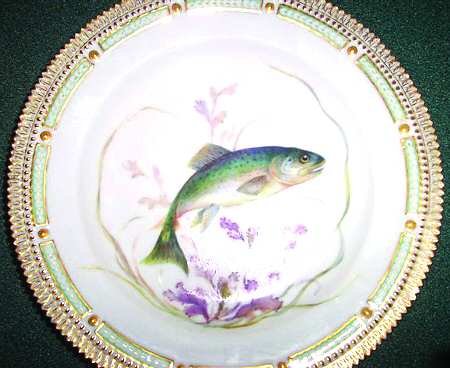 Flora Danica Fish Service Dinner Plate