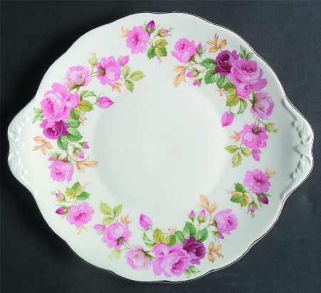 Princess Anne (Gold Trim) Handled Cake Plate