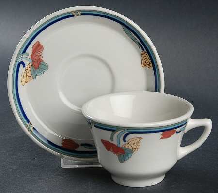 Trio Flat Cup & Saucer Set