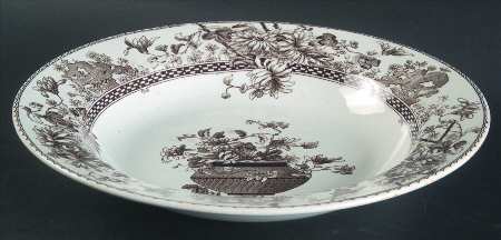 Elaine (Brown, Smooth) Large Rim Soup Bowl
