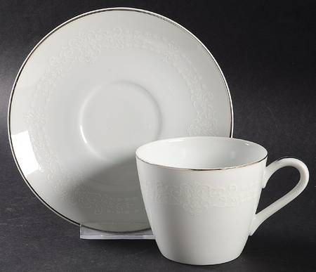 Adriana Flat Cup & Saucer Set