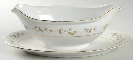 Whispering Pine Gravy Boat with Attached Underplate