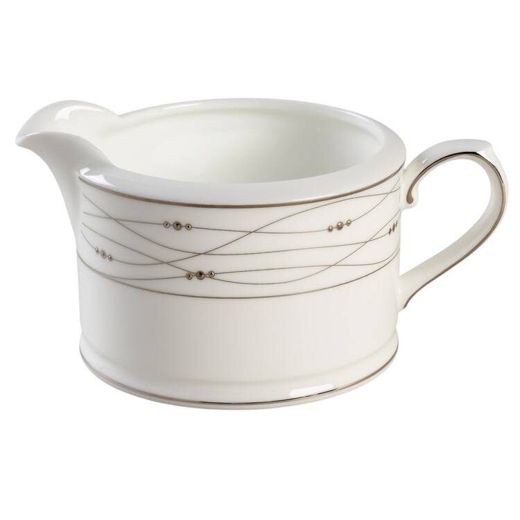 Precious Platinum Round Gravy Boat