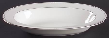 Precious Platinum 11" Oval Vegetable Bowl