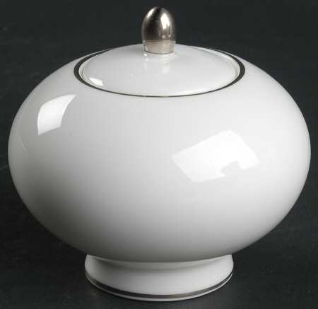 Symmetry Platinum Sugar Bowl & Lid