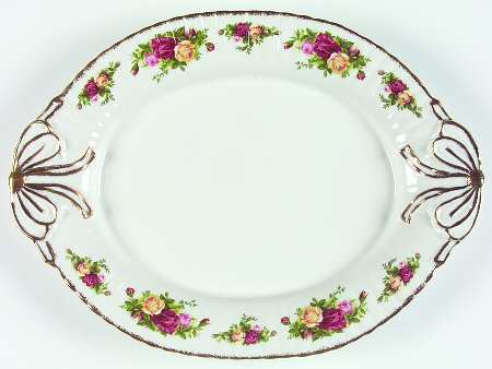 Old Country Roses 14" Oval Serving Platter