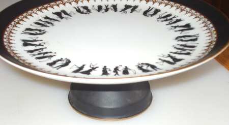 Mardi Gras Footed Cake Plate