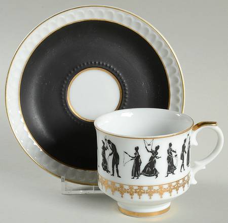 Mardi Gras Flat Demitasse Cup & Saucer Set