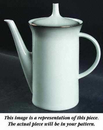 Gala Grey (Gold Trim, Linear) Coffee Pot & Lid