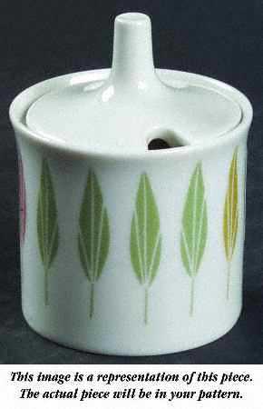 Dawn (Gold Trim) Mustard Jar & Lid