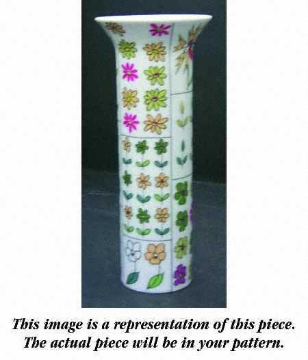 Platinum Band Linear Shape 7" Vase