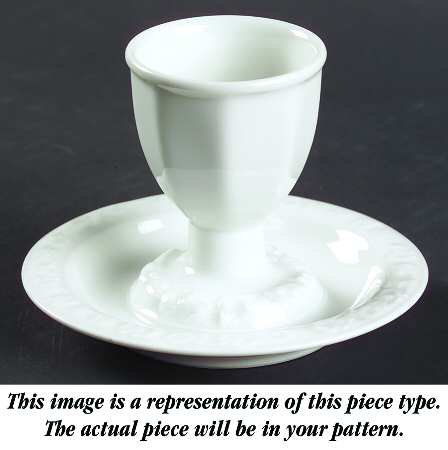 Flowers (Maria Stamp) Egg Cup with Attached Underplate