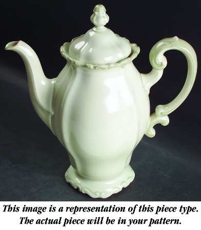 Pompadour Cream Coffee Pot & Lid