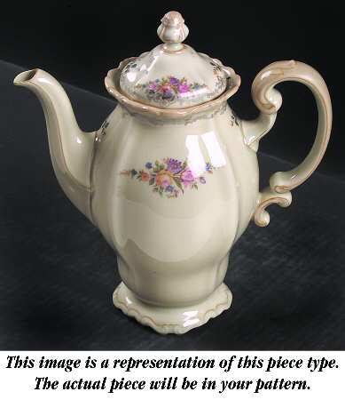 Antoinette (Pompadour Shape) Small Coffee Pot & Lid