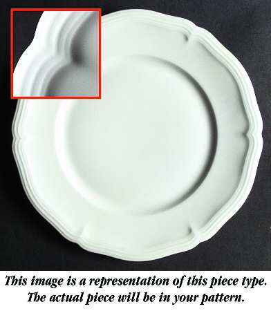 Orchid (Chippendale, White) Dinner Plate