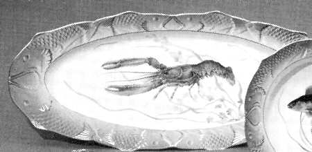 Fish Service (Blue Border) 23" Fish Platter